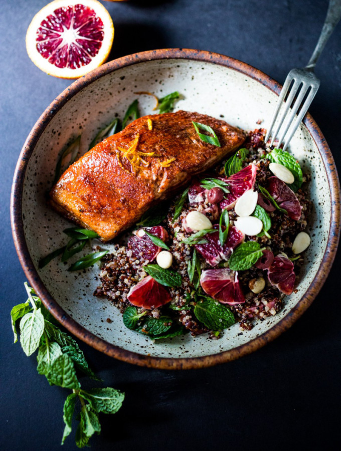 Moroccan salmon and quinoa, Feasting at Home